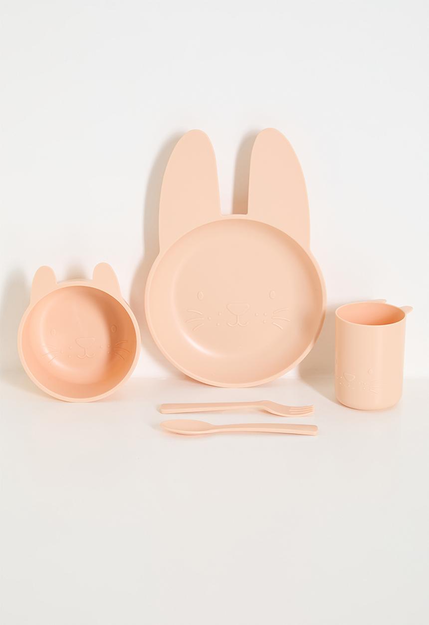 H&S - Bunny dinnerware set - coral