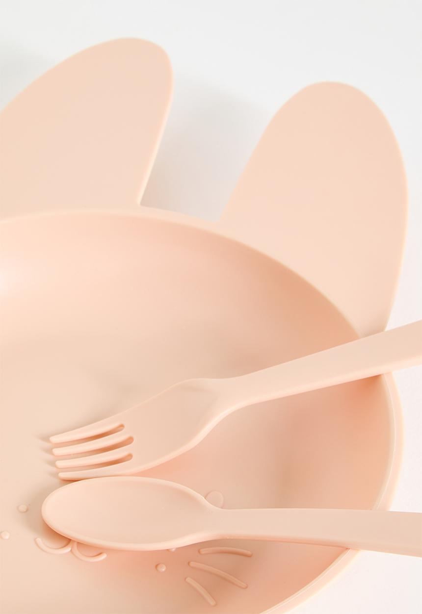 H&S - Bunny dinnerware set - coral