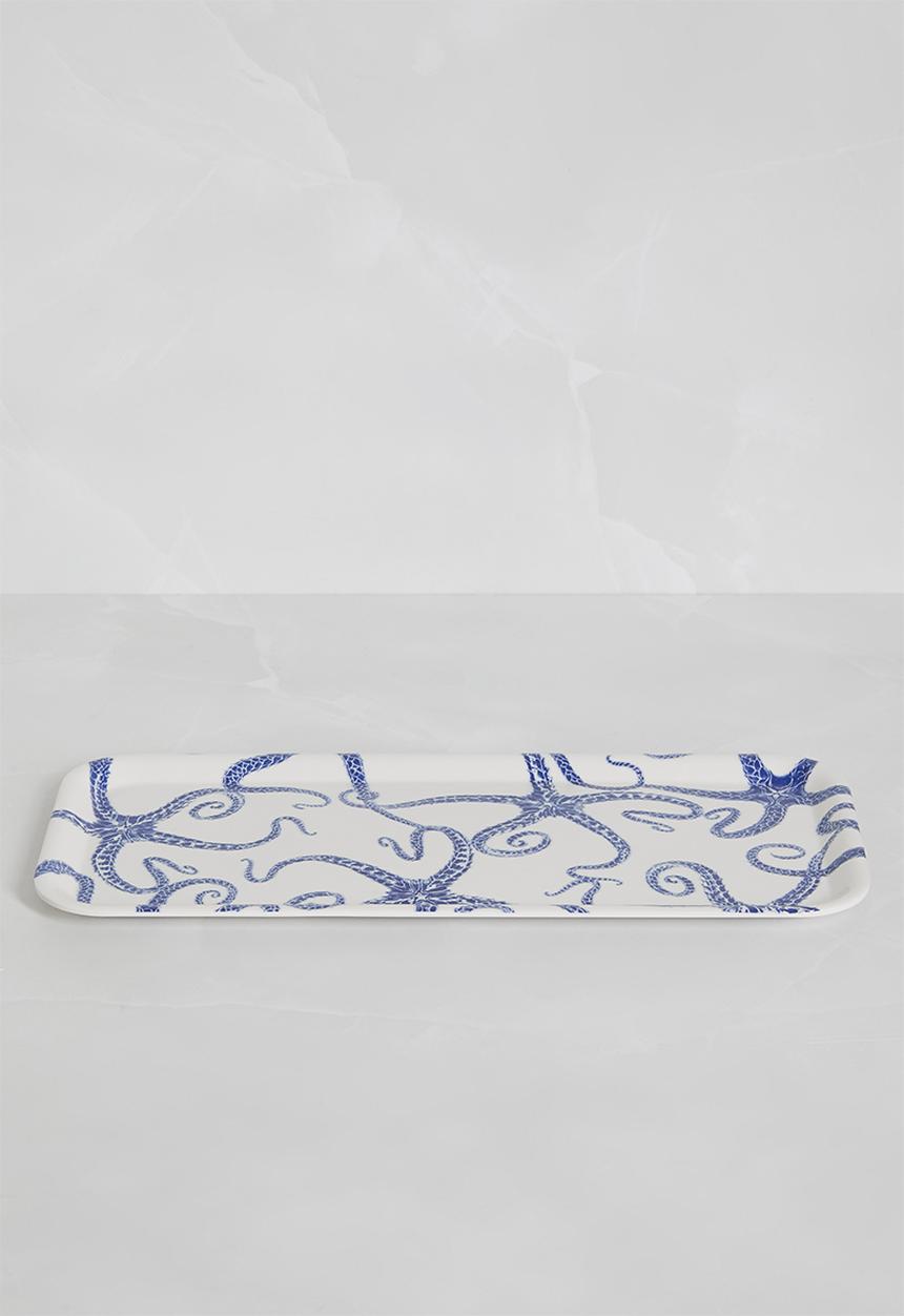 H&S - Nautic starfish tray - blue & white 