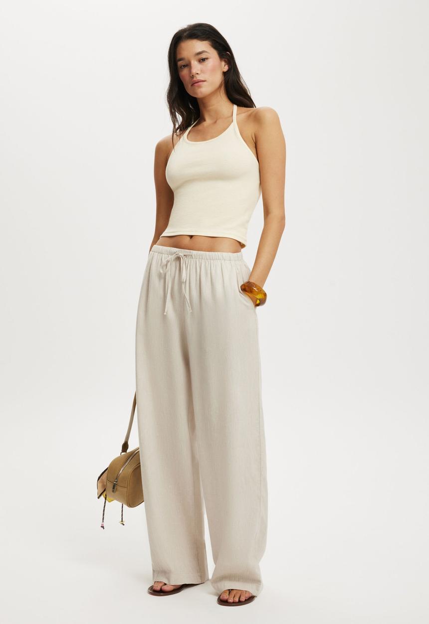 Cotton On - Haven wide leg pant - natural