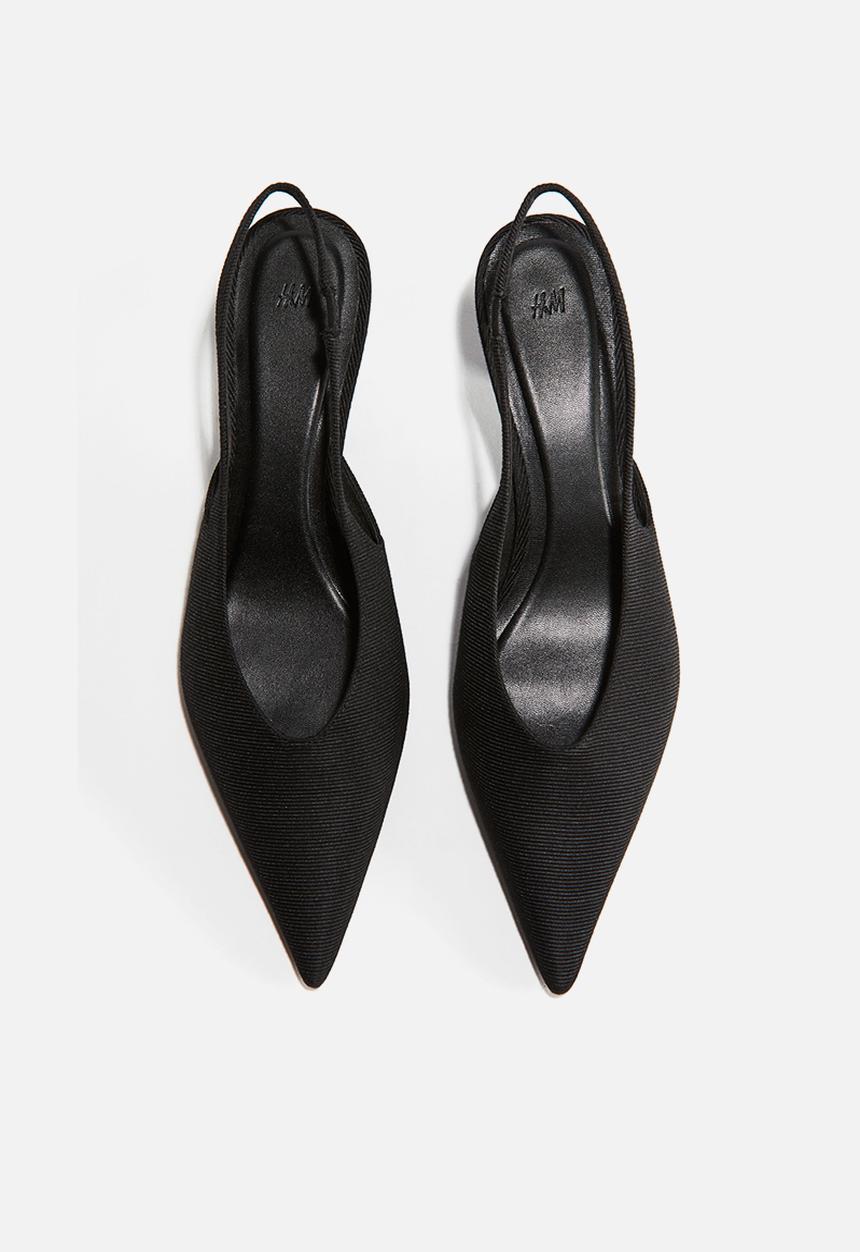 H&M - Pointed slingbacks - black