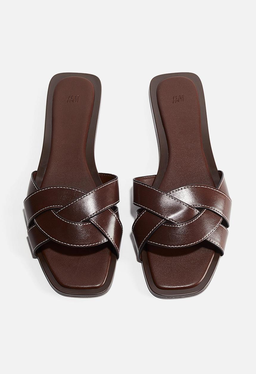 H&M - Braided sandals - dark brown