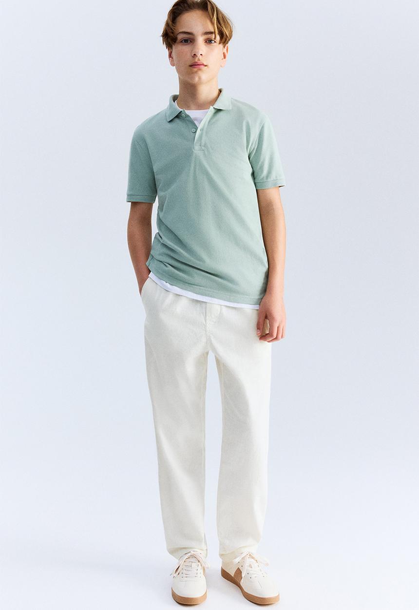 H&M - Linen-blend trousers - cream