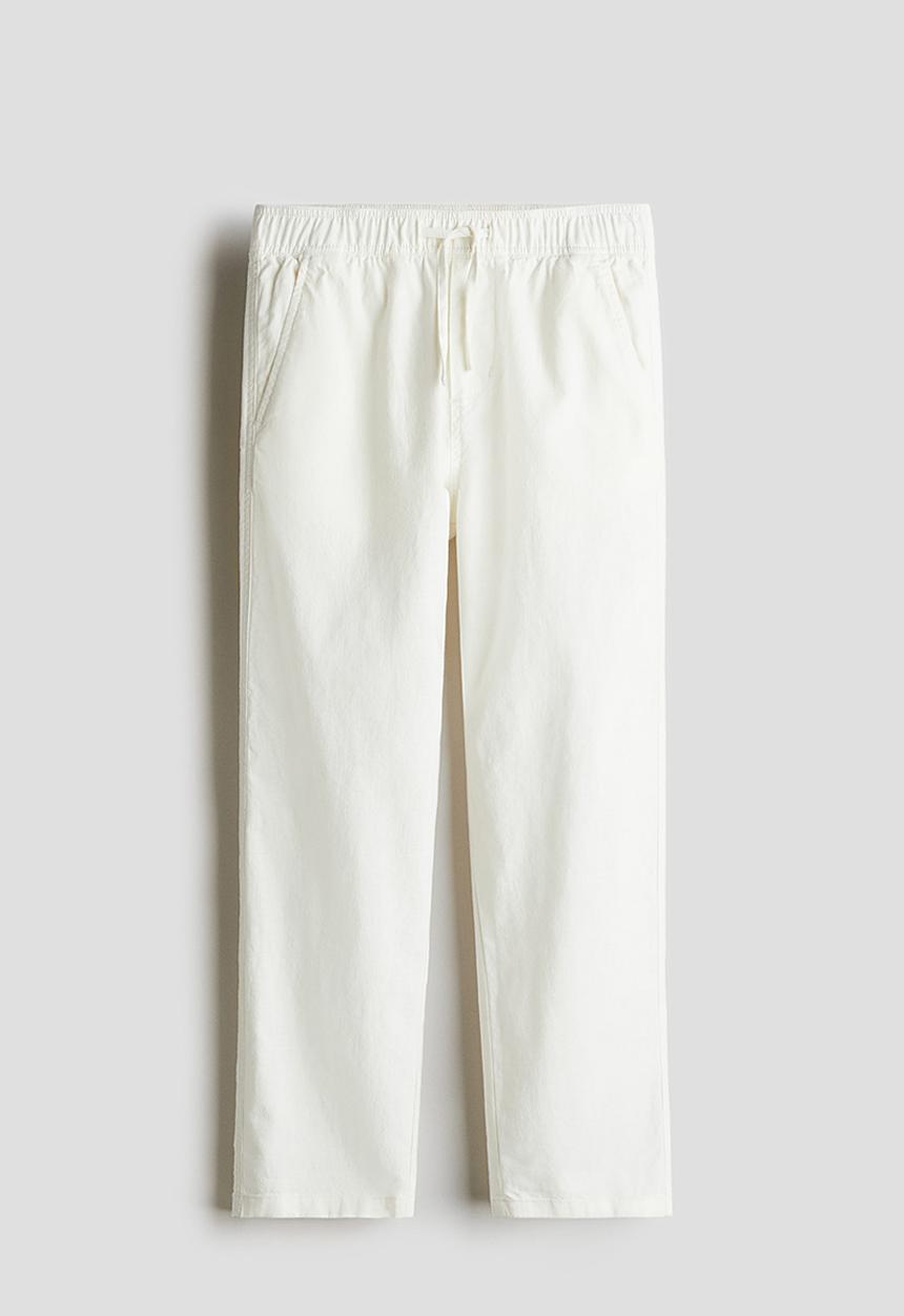 H&M - Linen-blend trousers - cream