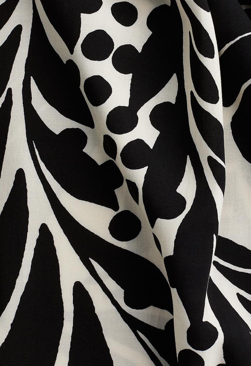 H&M - Viscose tunic dress - white & black patterned