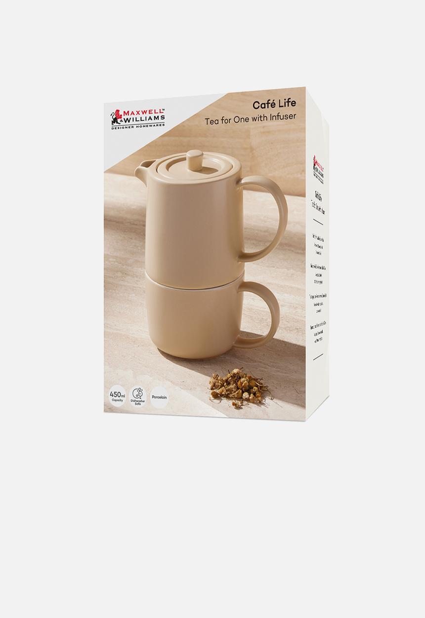 Maxwell & Williams - Café Life T4One with Infuser 450ml - Sand