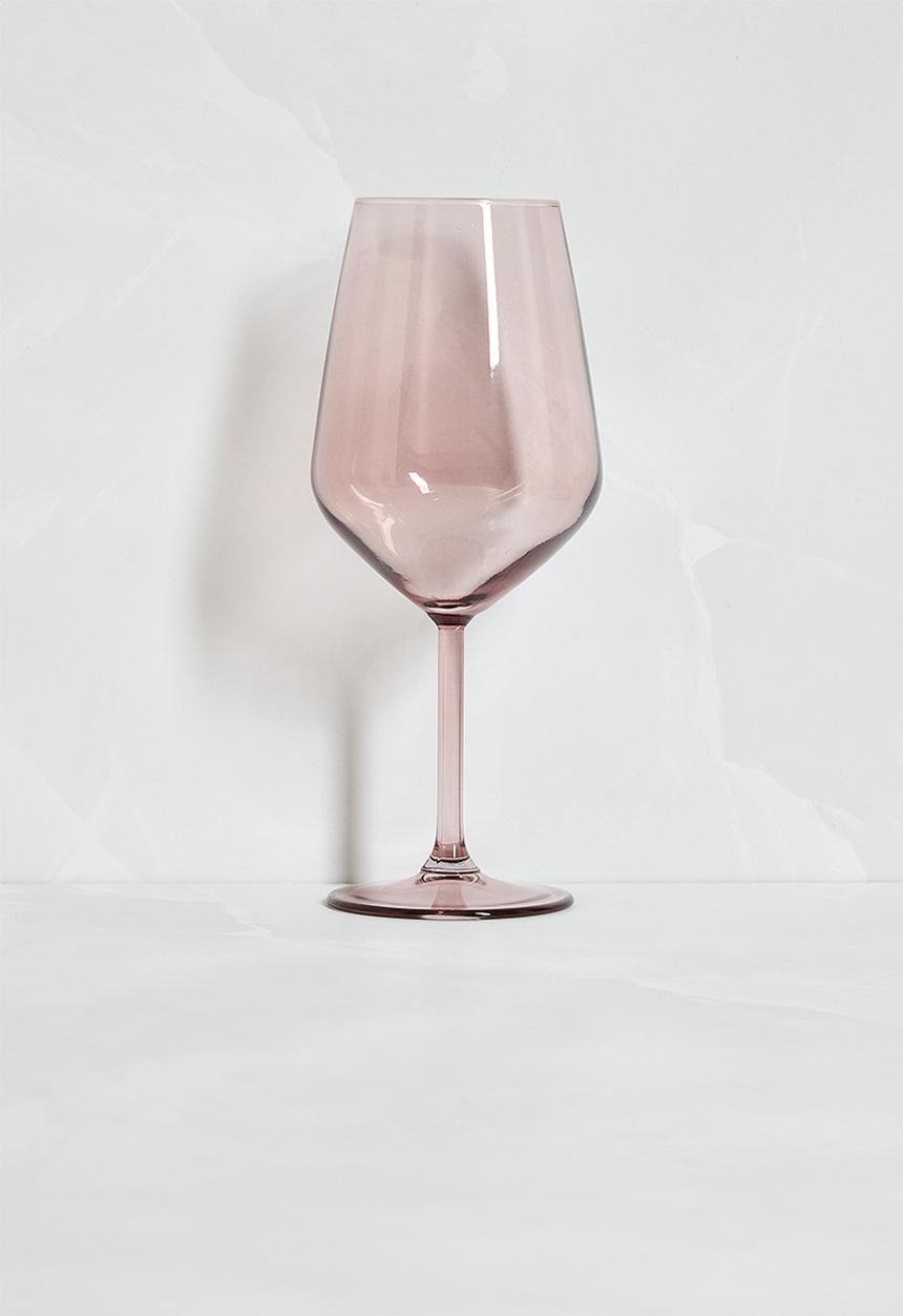 Excellent Houseware - Smoke wine  glass set of 2 - rose