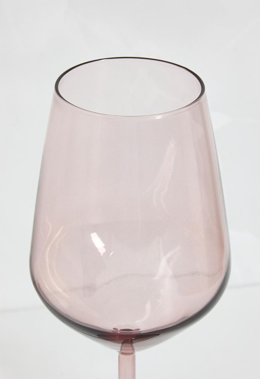Excellent Houseware - Smoke wine  glass set of 2 - rose