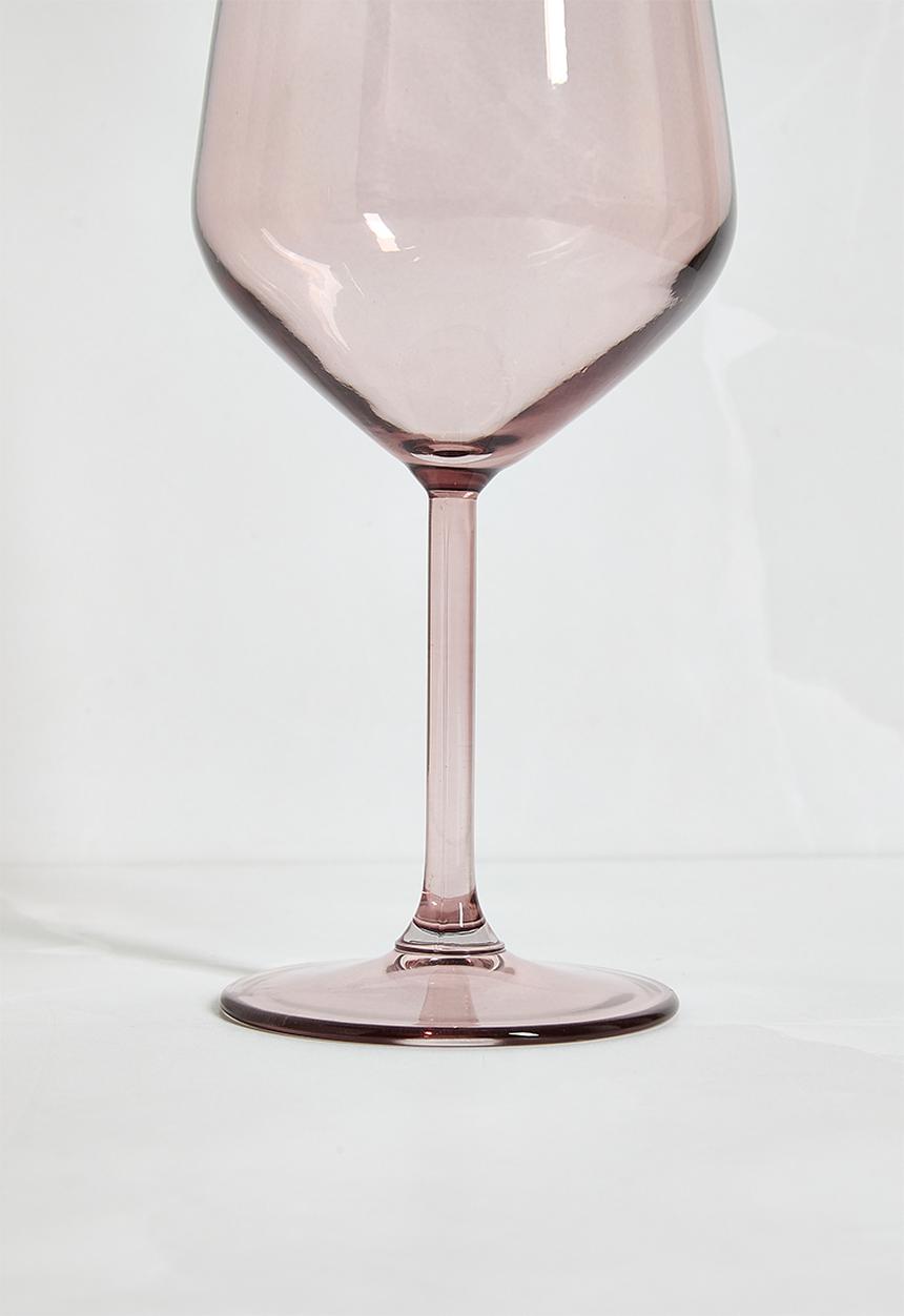 Excellent Houseware - Smoke wine  glass set of 2 - rose