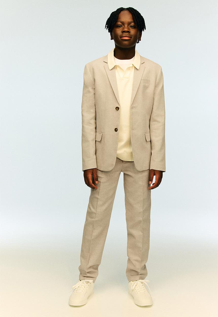 H&M - Linen-blend jacket - beige