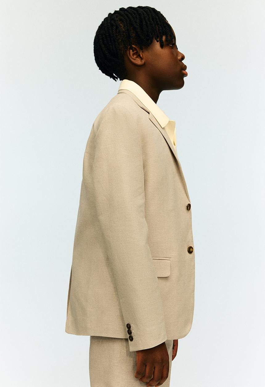 H&M - Linen-blend jacket - beige
