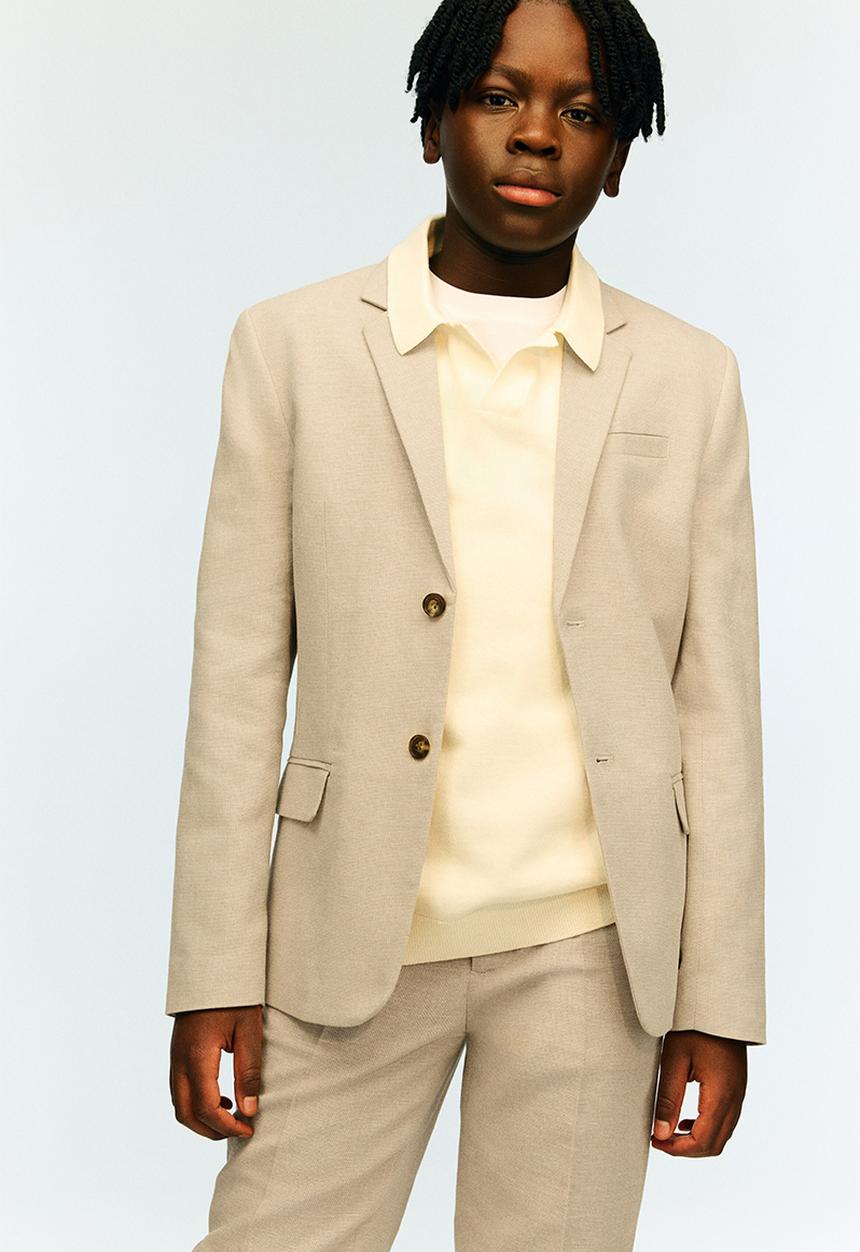 H&M - Linen-blend jacket - beige