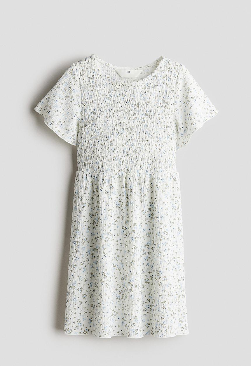 H&M - Smocked dress - white floral