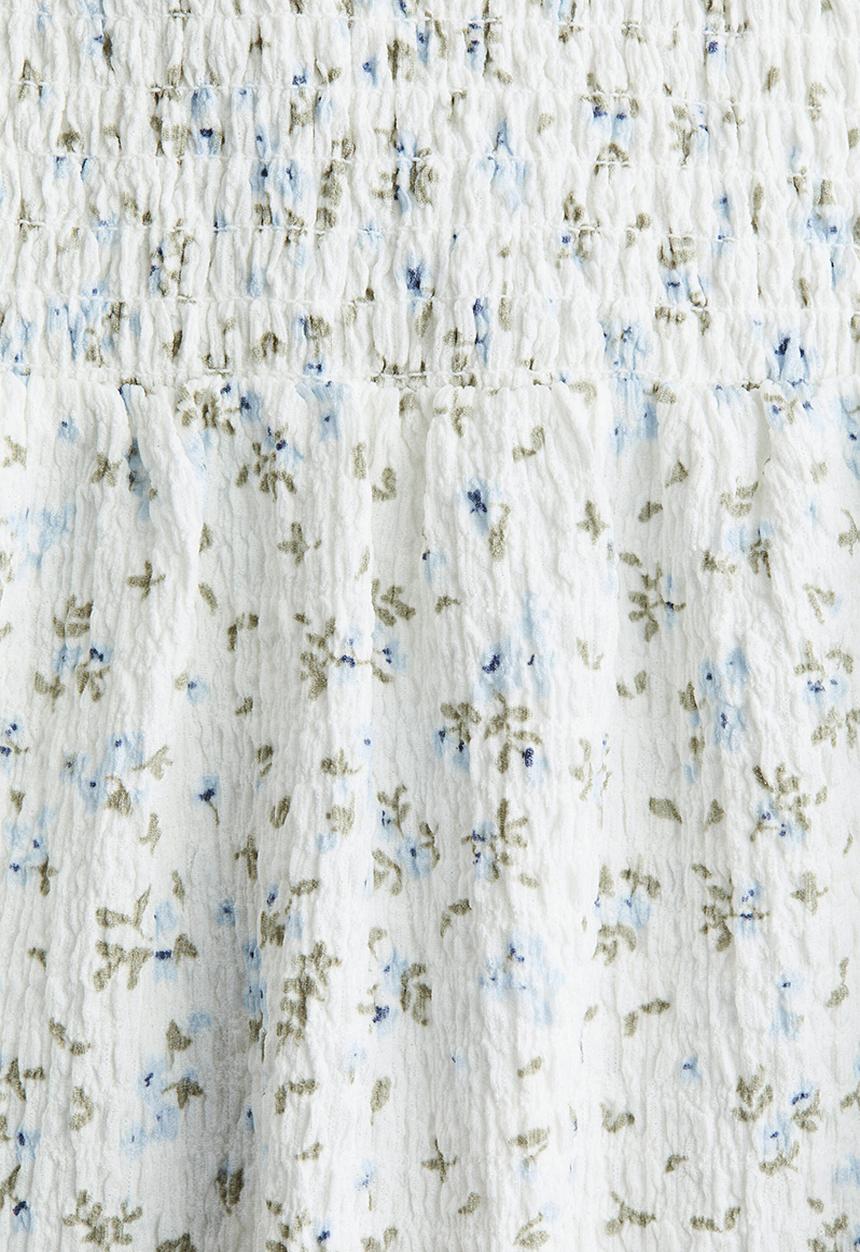 H&M - Smocked dress - white floral