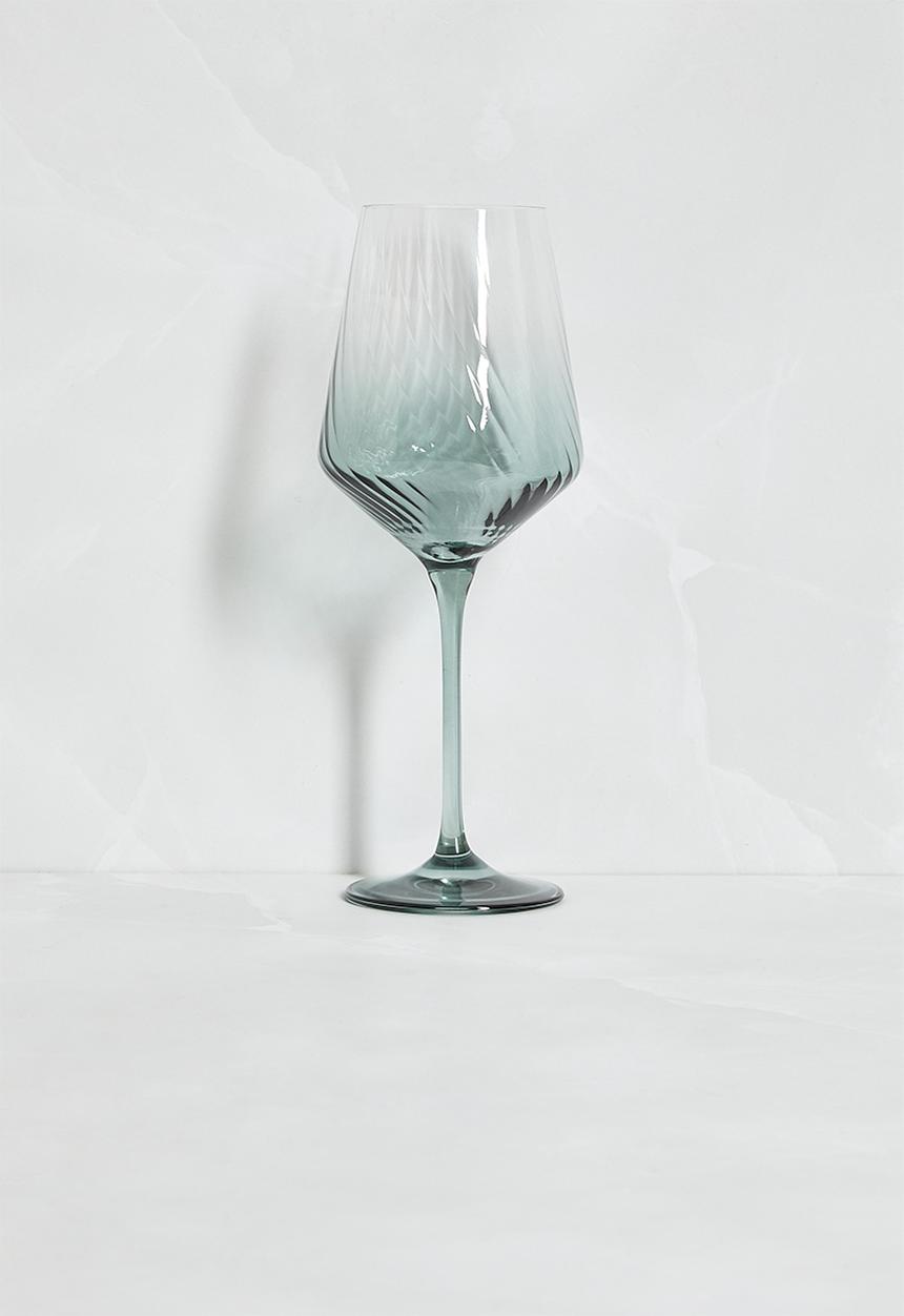 Excellent Houseware - Ombre wine glass set of 2 - Green