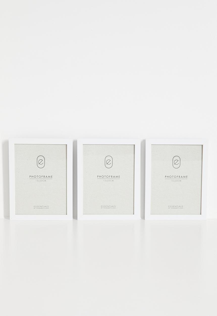 H&S - Mono gallery wall set of 3 - white