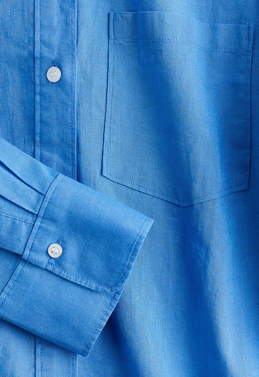 H&M - Oversized linen-blend shirt - blue