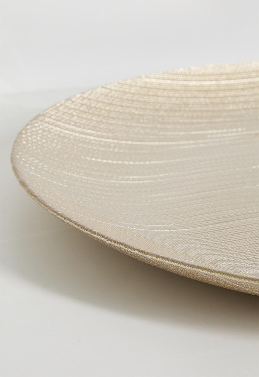 Excellent Houseware - Riva serving platter - Beige