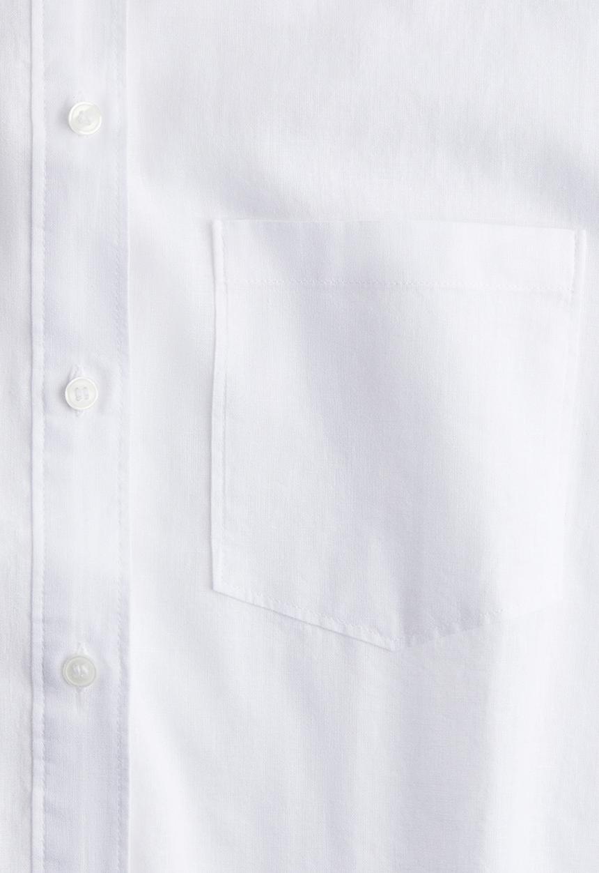 H&M - Oversized linen-blend shirt - white
