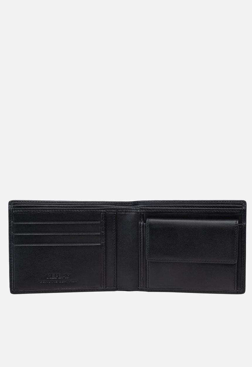 ウォレット Sheep Plain Leather Wallet - Black8