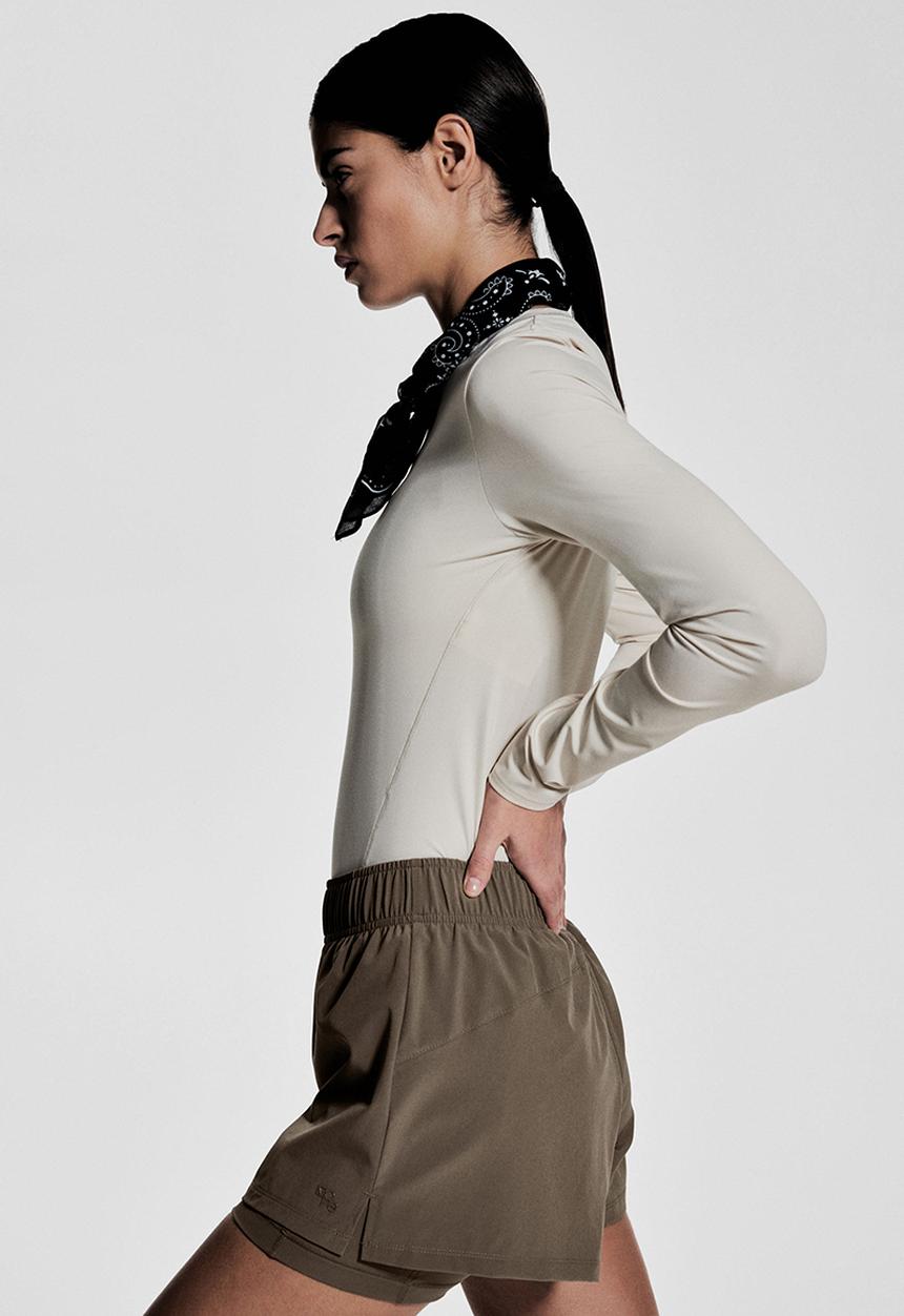 H&M - Double-layered running shorts with drymove™ - dark beige