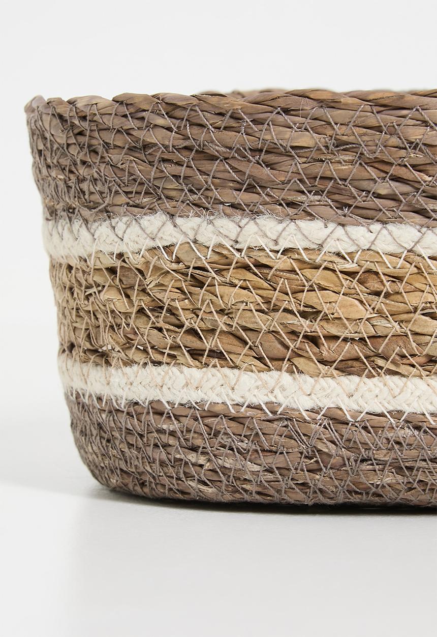 H&S - Seagrass décor baskets set of 3 - Natural
