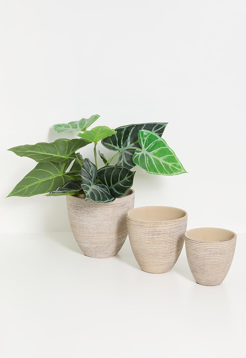 H&S - Pluto planter set of 3 - natural