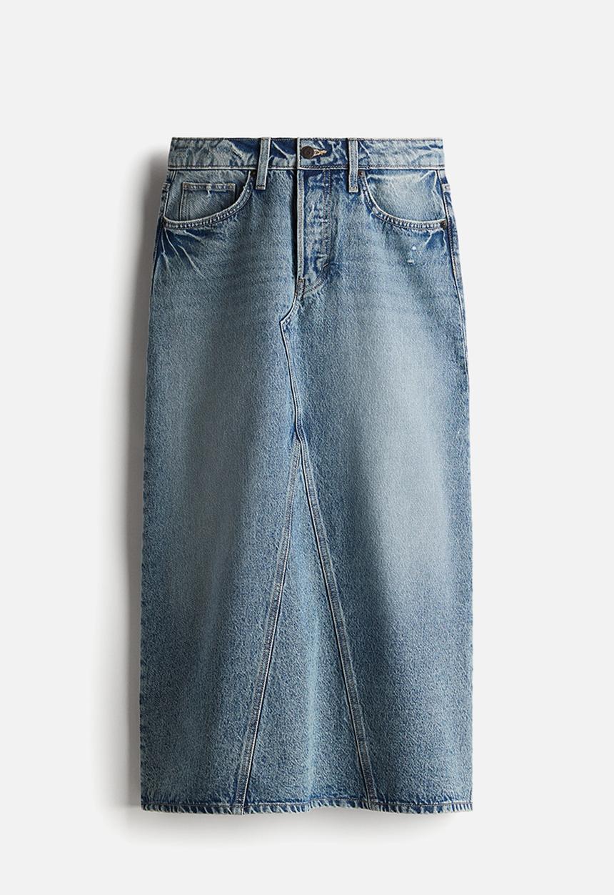 H&M - A-line denim skirt - denim blue