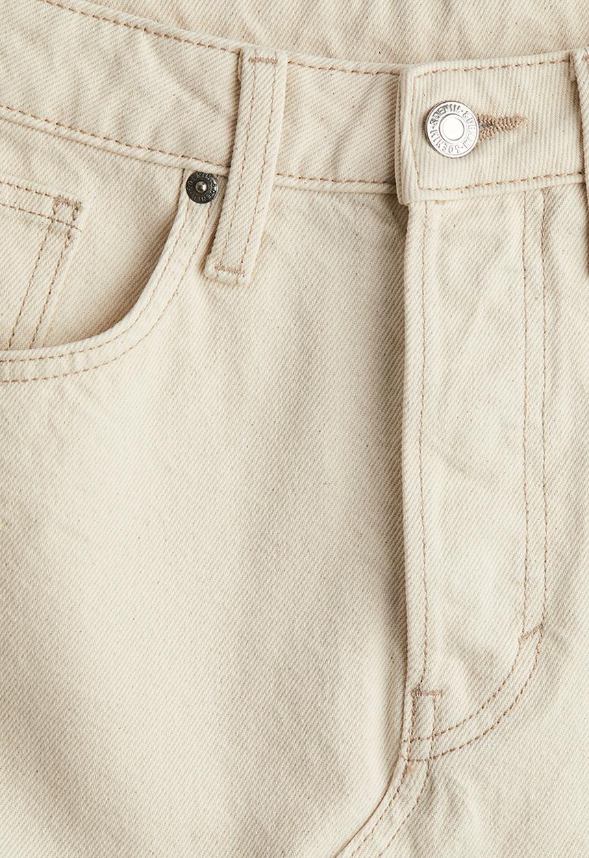 H&M - A-line denim skirt - cream 