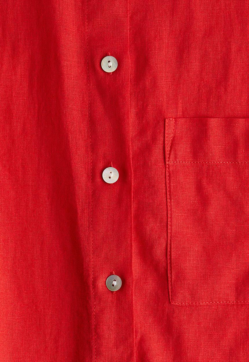 H&M - Linen-blend shirt - red
