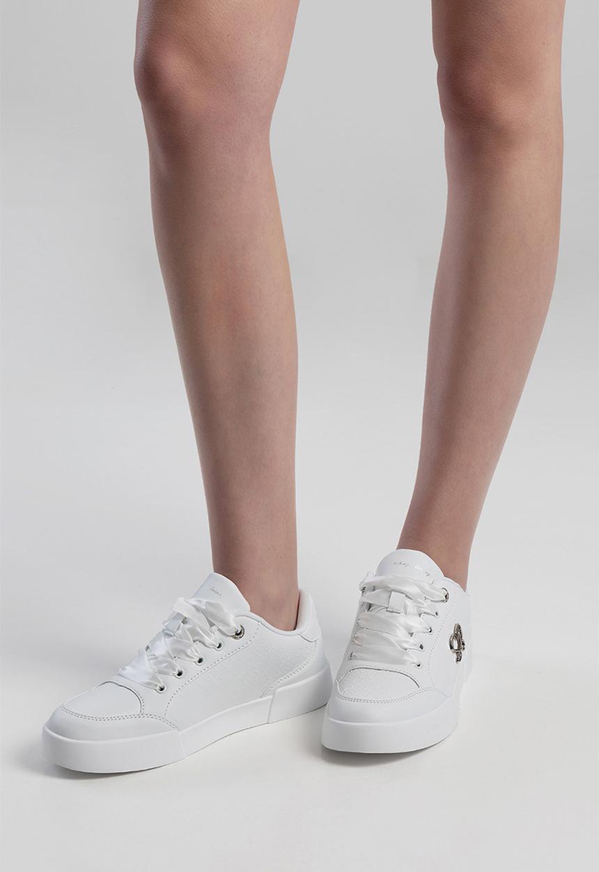 SISSY BOY - Make raise embossed sneaker - white