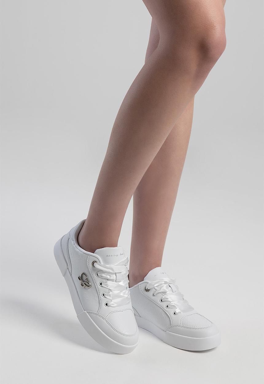 SISSY BOY - Make raise embossed sneaker - white