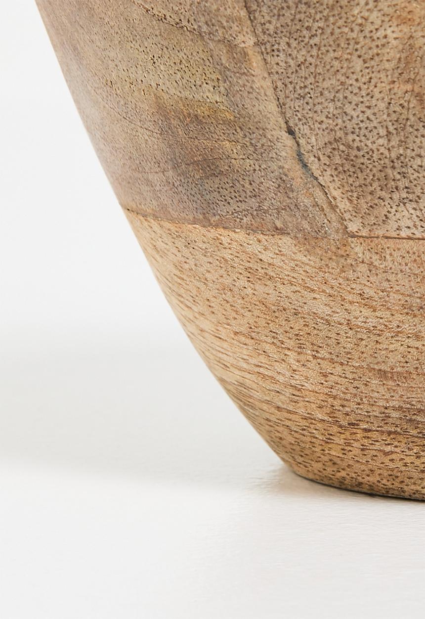 Excellent Houseware - Indica wooden bowls w enamel finish set of 2 - Natural