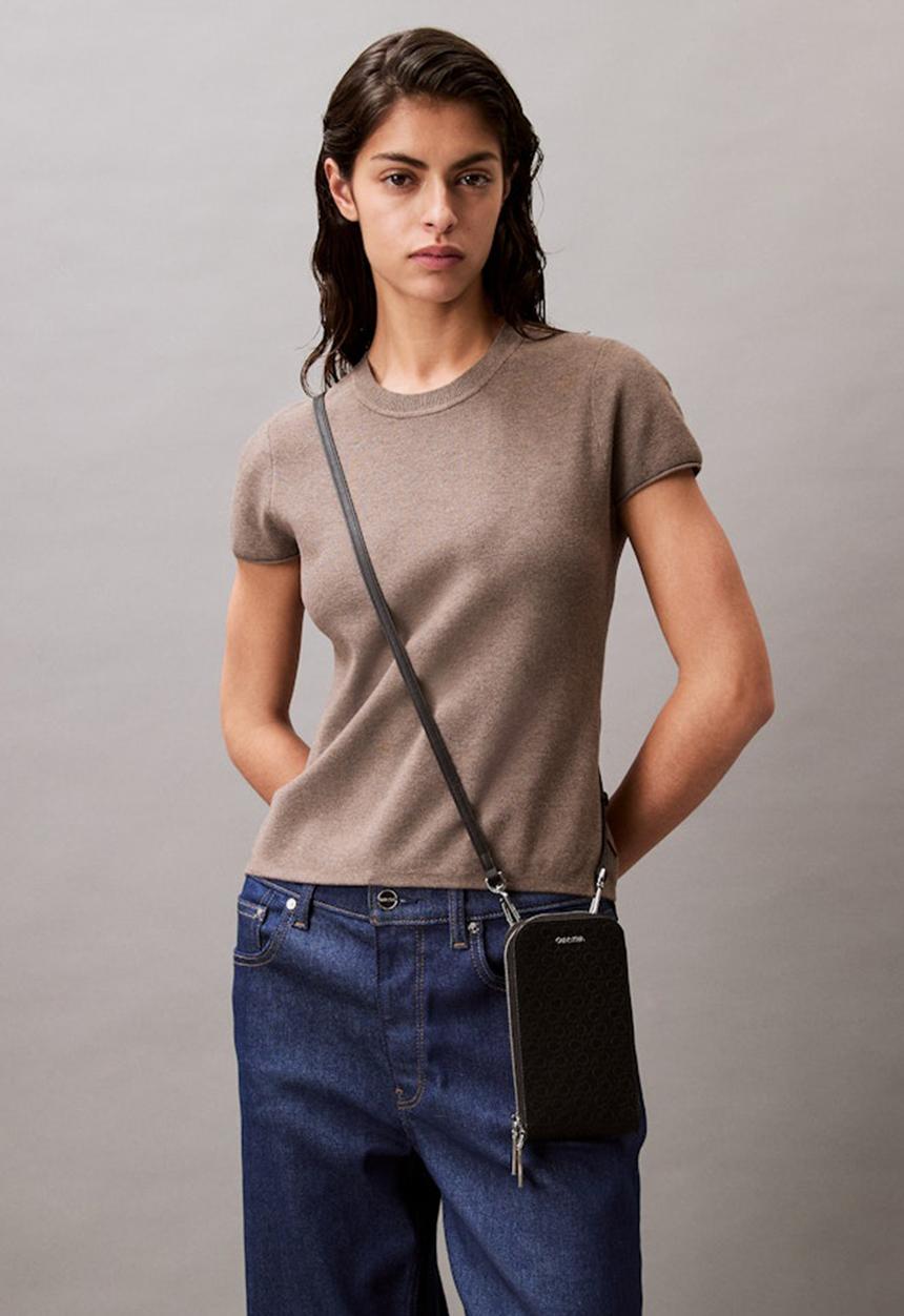 Calvin Klein - Ck must phone crossbody mono - black mono