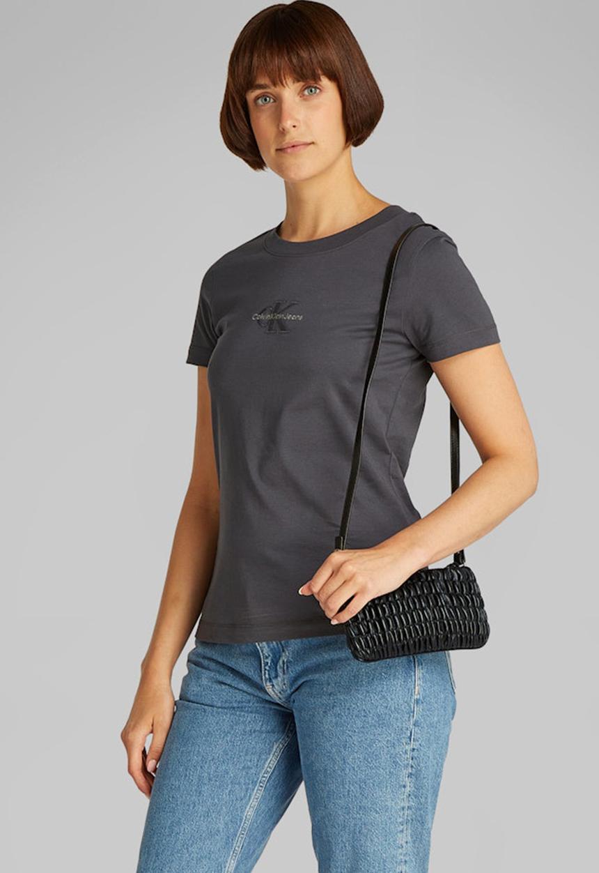 Calvin Klein - Ruched zip top bag - na black