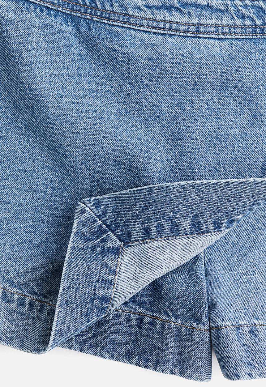 H&M - Wrap denim skort - denim blue