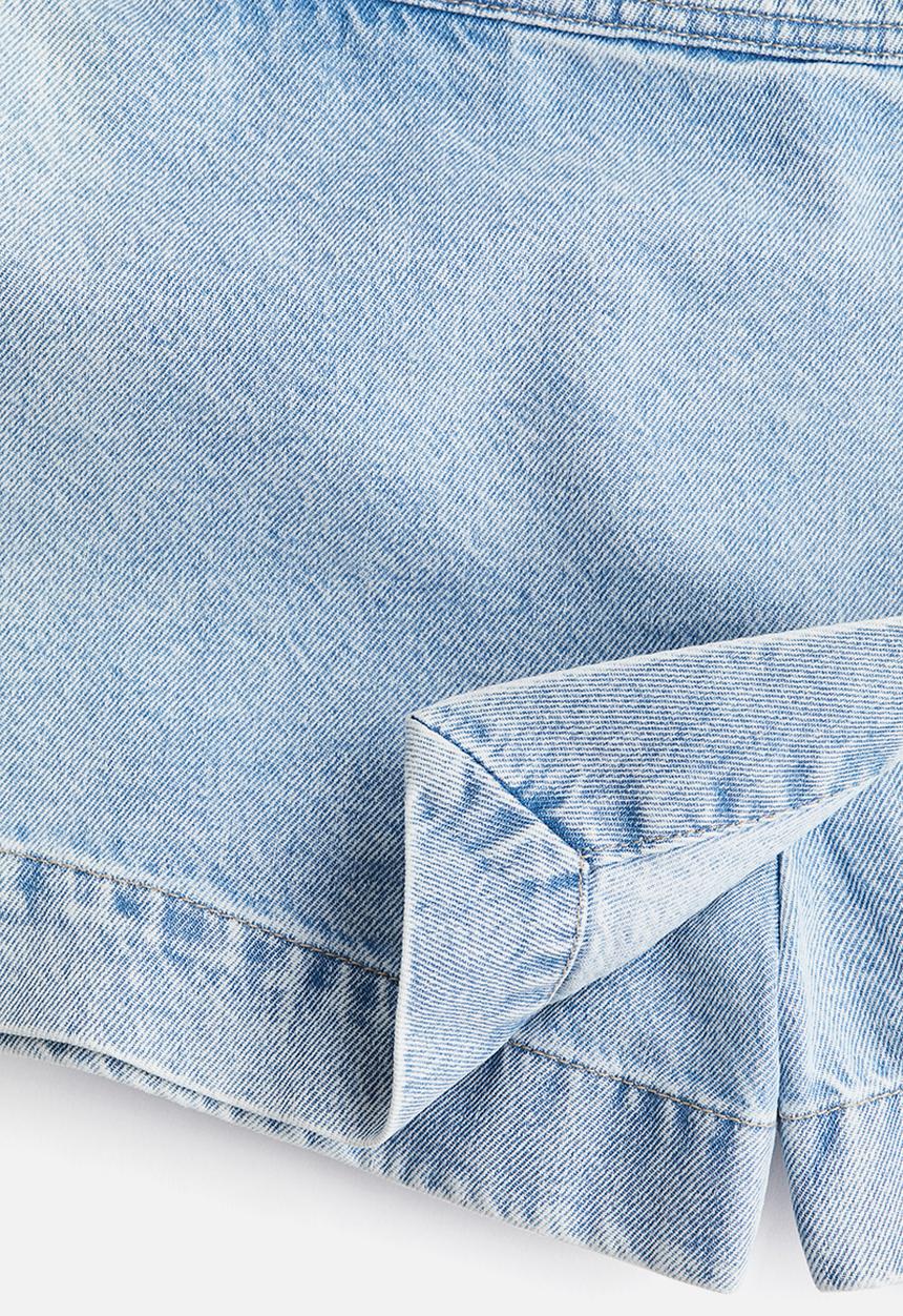 H&M - Wrap denim skort - light denim blue