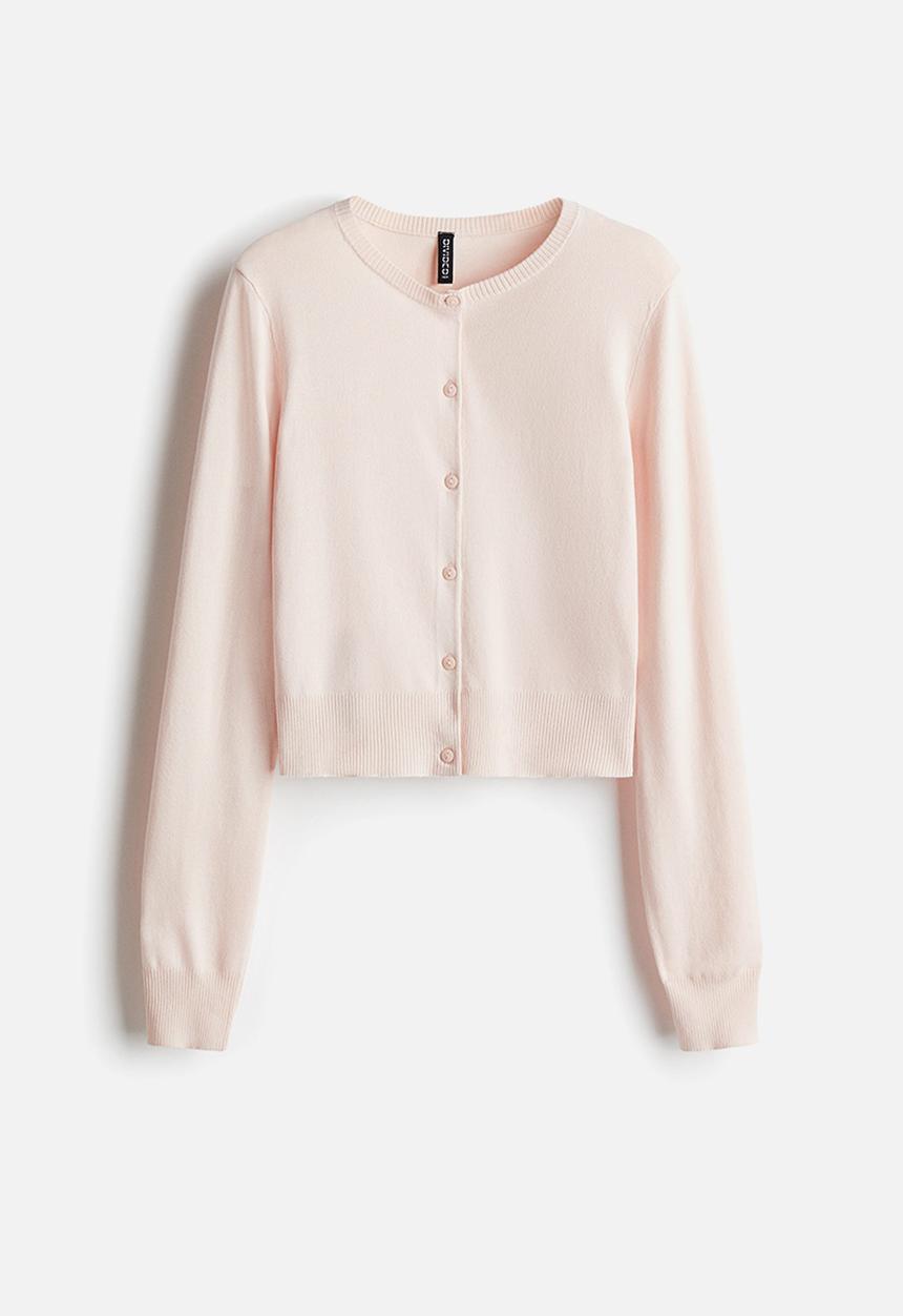 H&M - Fitted cardigan - light pink