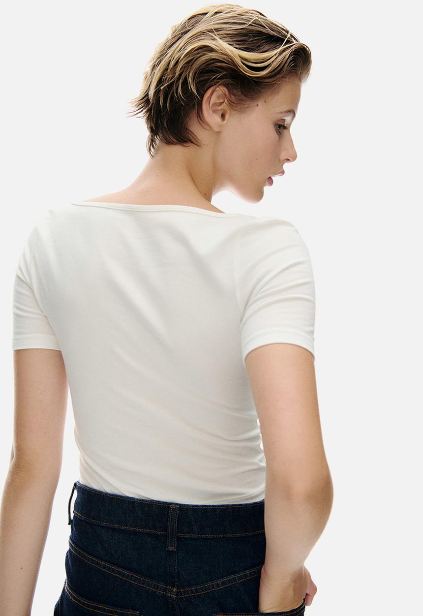 H&M - Smocked viscose blouse - cream