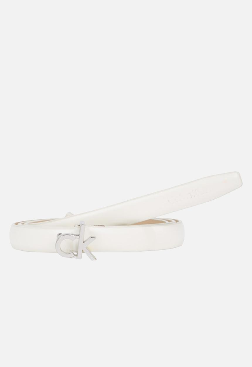 Calvin Klein - Ck buckle skinny belt 1.5 - sea salt