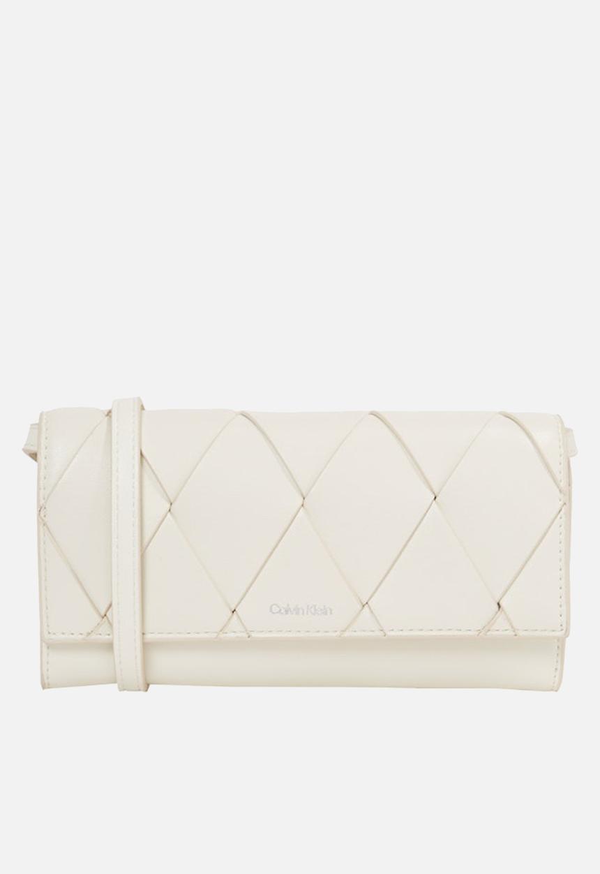 Calvin Klein - Ck woven convertible wallet bag- chalk