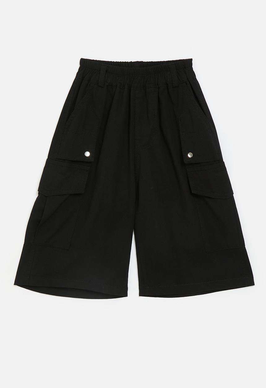 Pop Candy - Cargo shorts with gusseted pockets - black