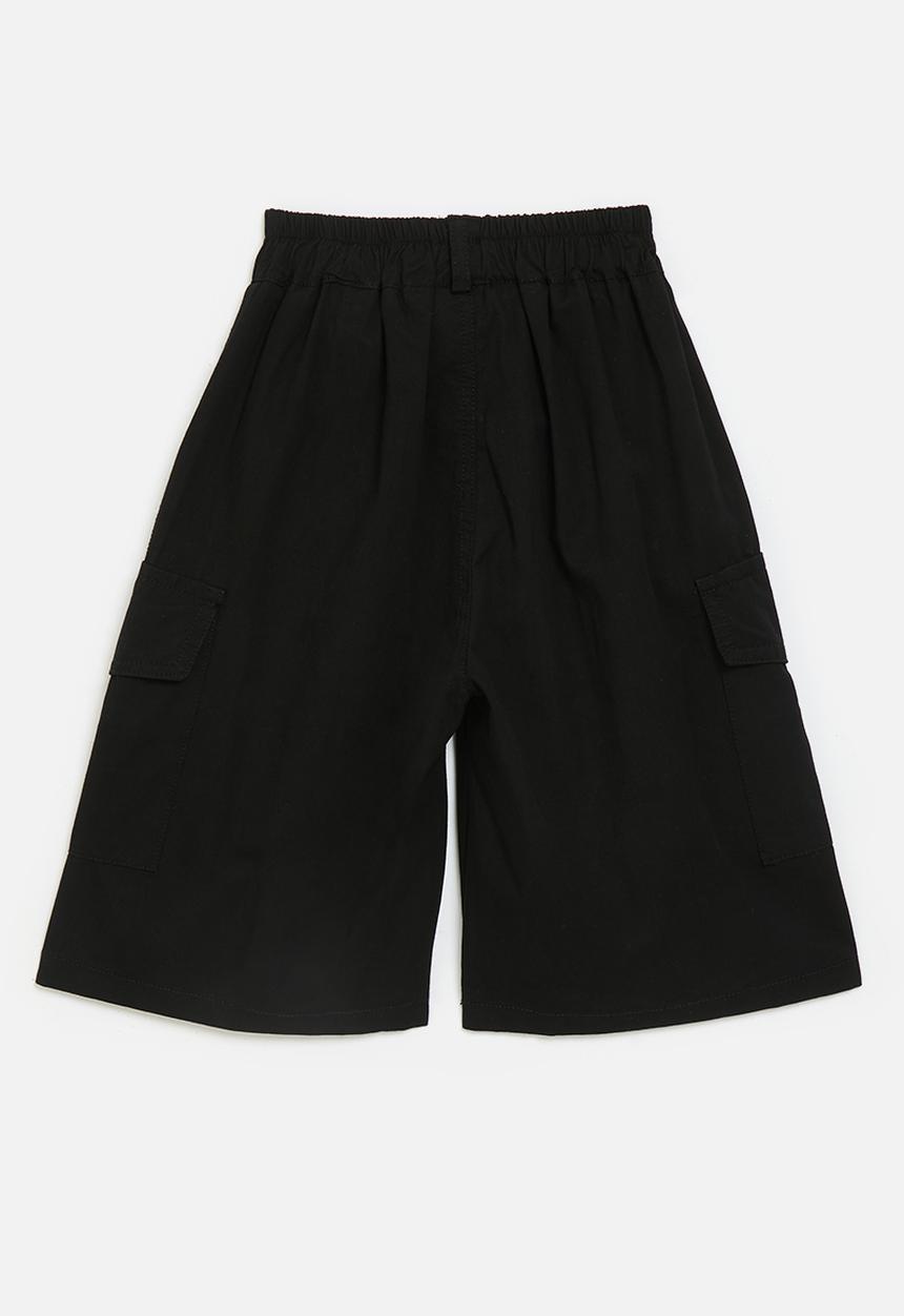 Pop Candy - Cargo shorts with gusseted pockets - black