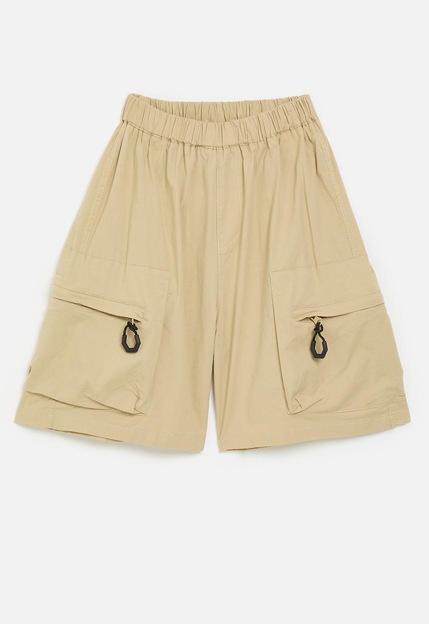 Pop Candy - Cargo pants with gusseted pockets - wheat brown