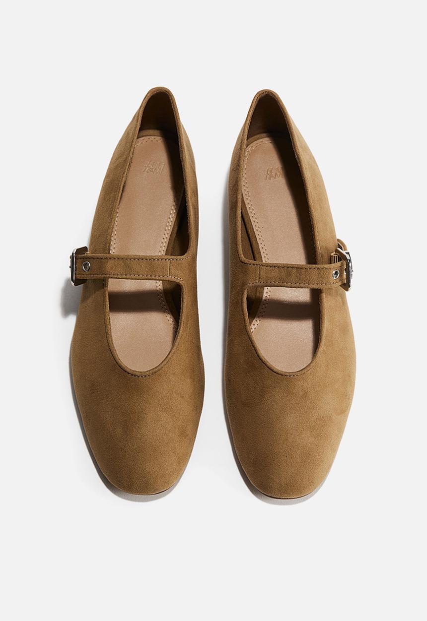 H&M - Mary jane ballet pumps - dark beige