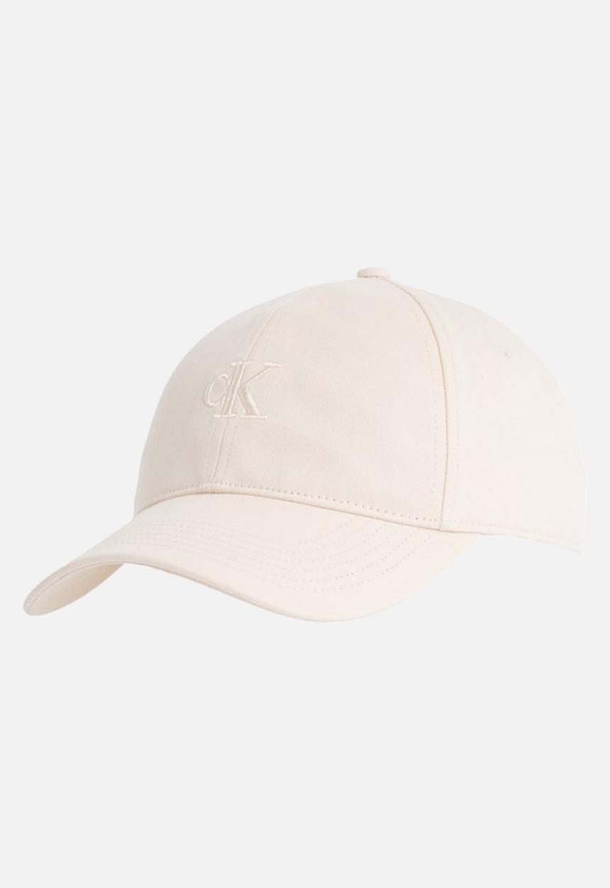 Calvin Klein - Embroidered monogram cap - silver peony