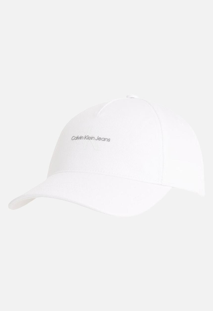 Calvin Klein - Printed monologo cap - brilliant white