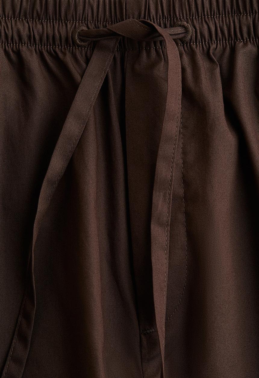 H&M - Cotton drawstring trousers - dark brown
