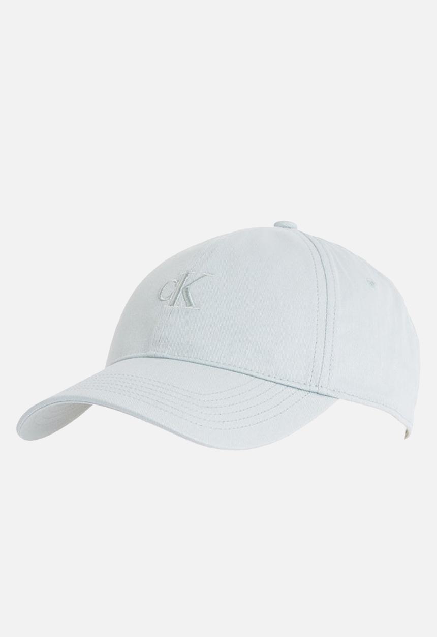 Calvin Klein - Embroidered monogram cap- sky grey