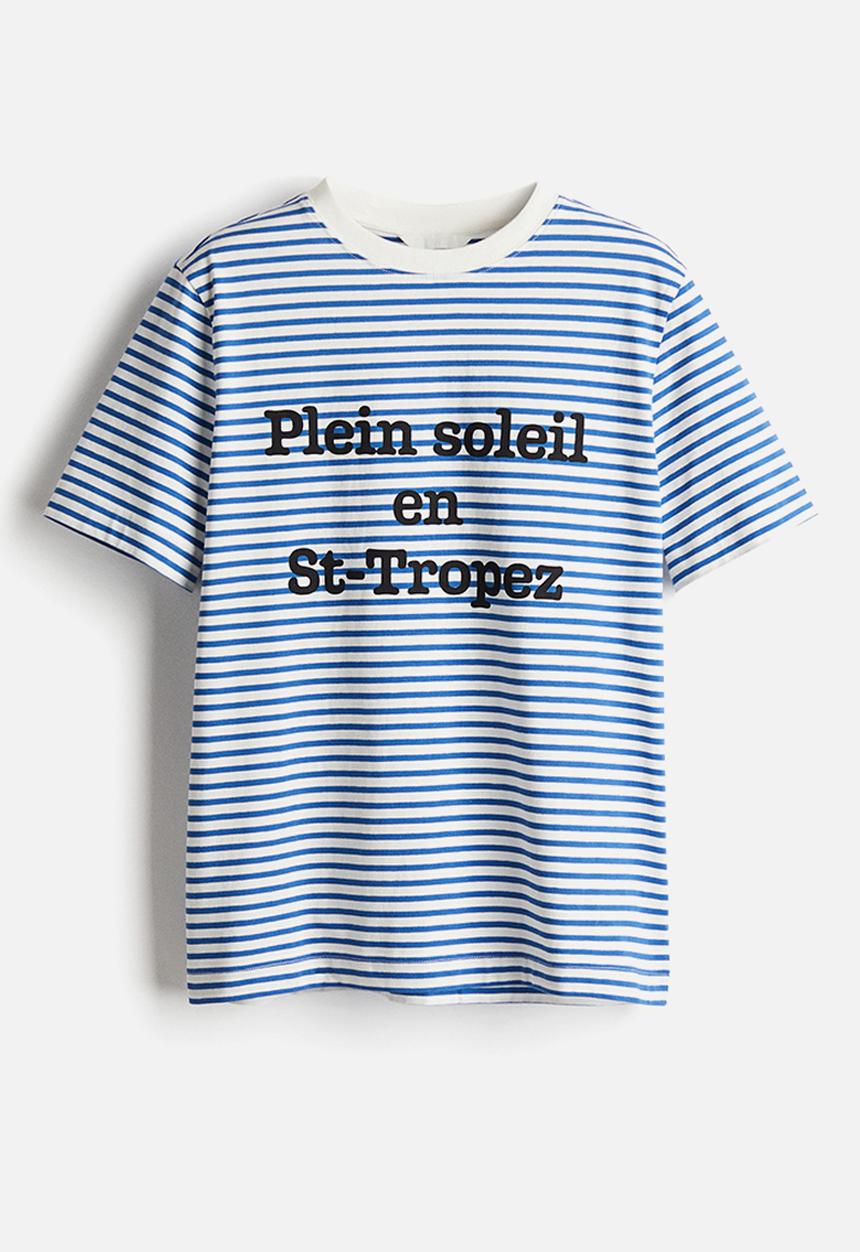 H&M - Printed t-shirt - blue striped